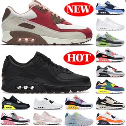 Heren jaren 90 hardloopschoenen 90OG Sporttrainers Leer drievoudig zwart wit Reverse Laser Infrarood Viotech South Beach tarweschoen man sneaker dames designer Sneakers