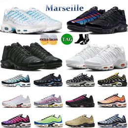 2023 plus tn marseille hardloopschoenen heren sneakers maxs tns Terrascape Vaporizer Triple Zwart Wit Unity University Hyper Blue Dusk Sports Dames Trainers maat 36-46