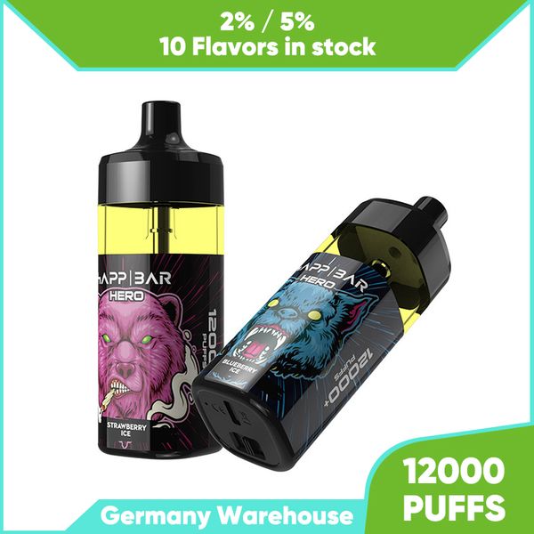 Plus Vape 12000puffs Bar Puffle jetable 12K Big Big Smoke Vapers 16 ml 2% 5% Vapers de résistance Juice 10 Vaporisateur de saveurs