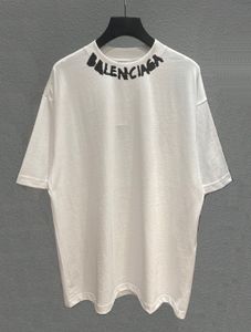 T-shirts unisexes à col rond pour femmes, vêtements d'été de Style polaire brodés et imprimés avec imprimé de rue en pur coton