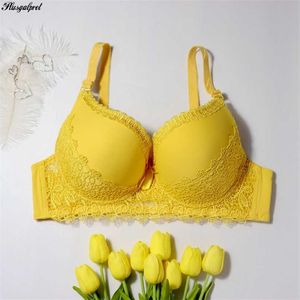 PLUSGALPRET Plus Size Dames Big Cup BH 38D 40D 42D 44D 46D 48D Lact Trim Geborduurde BRAS Drie haak en ogen Femme Lingerie 211110