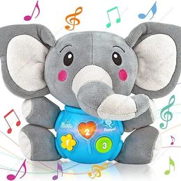 Peluche Animal musique bébé jouet mignon en peluche éclairer né jouets musicaux pour bébés bébés garçons filles tout-petits cadeaux 240119