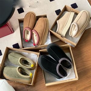 Tasman Slippers Designer Schoenen Heren Australië Slipper Tazz Slippers Designer Slides Dames Laarzen Sneeuw Kastanje Schoenen Muilezels Wol Warm Bont Laarzen Ultra Mini Pluizige Laars