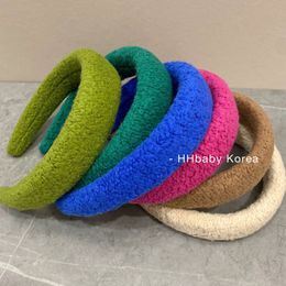 Pluche herfst- en winterkleurafdeling Lamb Hair Wide - Edge Headbands For Women Designer Accesorios Para Cabello Mujer 0615