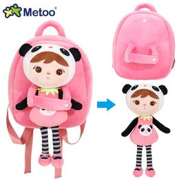 Mochila de felpa Muñeca desmontable Bolsa de escuela para niños pequeños Viajes al aire libre Koala Panda Boy Kids Kindergarten 240223