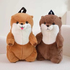 Sacs à dos en peluche 50 cm loutre de mer en peluche sac à dos dessin animé mignon en peluche doux en peluche sac à bandoulière pour enfants filles cadeaux d'anniversaire L2403