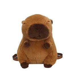 Pluche rugzakken capybara pluche rugzak schattige pluche poppen tas dieren cartoon backpack school tas student tas girll2405