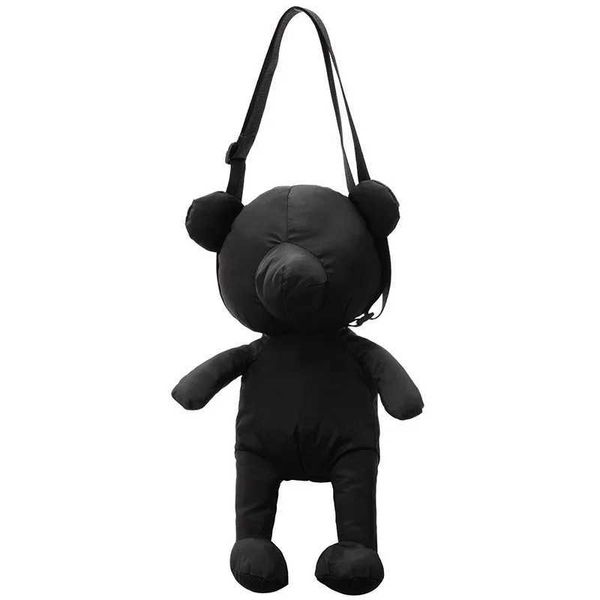 Sacs à dos en peluche Mignon ours noir en peluche sac à dos dessin animé Animal Cool ours en peluche doux en peluche sac à bandoulière pour enfants anniversaire meilleurs cadeaux L2403