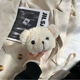 Sacs à dos en peluche mignon ours en peluche sac à bandoulière pour enfants enfants dessin animé sacs de messager Kawaii porte-monnaie petites filles peluches sac à dos 230626