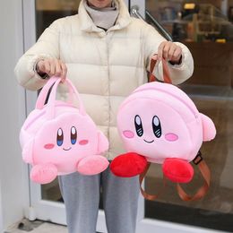 Sacs à dos en peluche Kawaii Kirby sac à main dessin animé jolie fille Shopping sac à main sauvage divers cosmétiques sac en peluche poupée en peluche étudiant sac à dos 230705