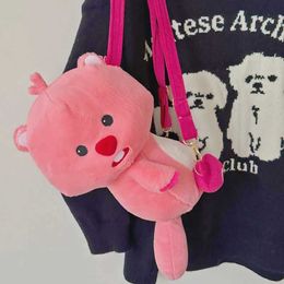 Sacs à dos en peluche Loopy petit castor sac à dos en peluche dessin animé Zanmang Loopy poupées en peluche jouets cartable de maternelle enfants jouets enfant cadeau d'anniversaire L2403