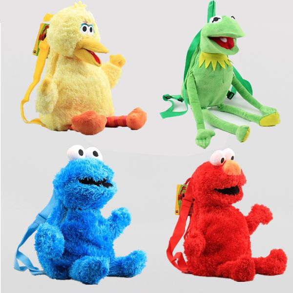 Sacs à dos en peluche Sesame Street Sac à dos en peluche Elmo Big Bird Monster Sac en peluche Sac à bandoulière en peluche Jouet Cosplay Props Accessoires Kid Gift 230626