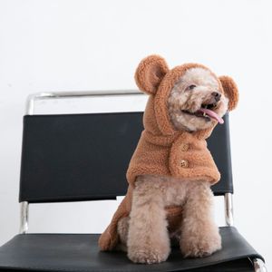 Manteau d'ours en peluche, vêtements pour animaux de compagnie, Costumes pour chats et chiens, Teddy Bichon transformé en Costumes d'halloween de noël 240307