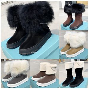 Monolith bottes concepteur Triangle Logo fourrure chaussures décontractées femmes plate-forme de qualité supérieure mode automne hiver bottes en laine chaudes