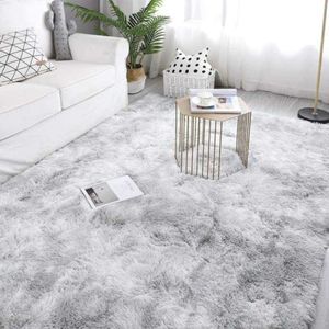 Pluche tapijt voor woonkamer pluizig tapijt tafel mat bed nordic stijl grijs roze antislip vloer 210928