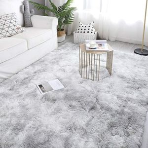 Plush Carpet for Living Room Fluffy Rug Table Mat Bed Nordic Style Grey Pink Anti-slip Floor