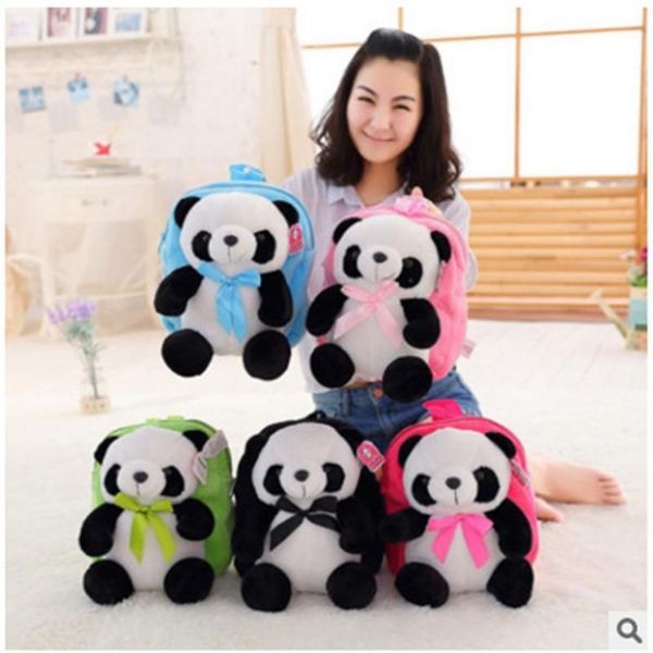 Sac à dos Panda en peluche pour enfants, cadeau d'anniversaire de dessin animé pour filles, sac d'école en peluche Panda pour enfants, 1192l