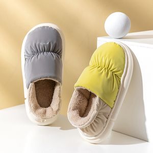 Pluche comwarm warme toast katoen slippers winter vrouwen indoor huis niet-slip dikke zool harige schoenen voor koppels 230718 849