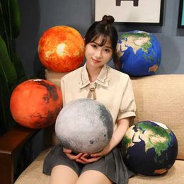 Pluche kussens 17-27 cm Kaii Simulatie Earth Sun Plush speelgoed Gevulde Ball Moon Mars Soft Doll Sphere Pillow Beauty en Fashion Cadeau voor jongensjongen