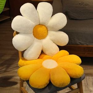 Coussins en peluche 1pc 50cm fleur colorée oreiller en peluche jouet dessin animé plante en peluche de chaise de poupée coussinet
