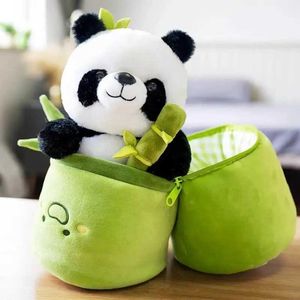 Coussins en peluche 25 40cm kaii bambou tube panda ensemble mollet de poupée