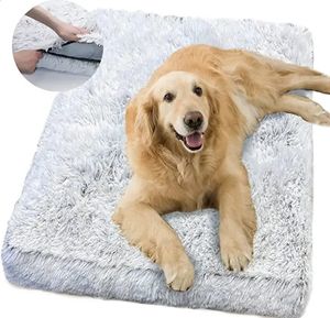 Tapis de lit pour chien en peluche, lits pour chats pour petits, moyens et grands chiens, amovible pour le nettoyage, coussin pour chiot, lits pour chiens super doux, lit pour animaux de compagnie 240123