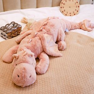 Poupée en peluche de créateur, poupée dragon rose, oreiller de sommeil, pince de jambe, poupée de lit de fille, jouet en peluche dinosaure, cadeau d'anniversaire, cadeau de fête