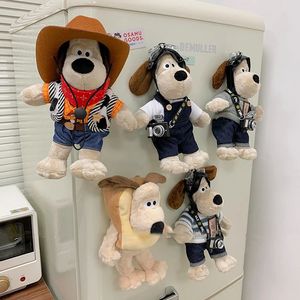 Muñeca de peluche Imán de refrigerador Etiqueta Etiqueta de perro vaquero Ins Estilo Po Tablero de mensajes Pegatinas Decoración para el hogar Extraíble 240228