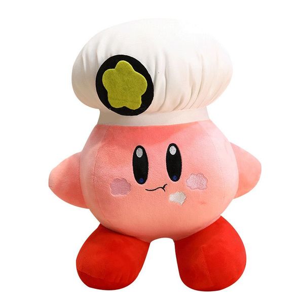 Star de poupée en peluche Kirby Plux Toy Oreiller mignon Chef Loves Strawberry Kirby Soft Fill Cartoon Canapa Cushion comme cadeau d'anniversaire pour les enfants