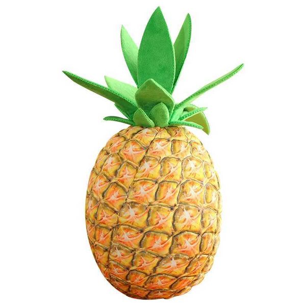 Poupées en peluche 1 48 cm kawaii ananas oreiller jouet remplissage de canapé de poupée de fruit doux coussin décoration de salle de décoration j240410