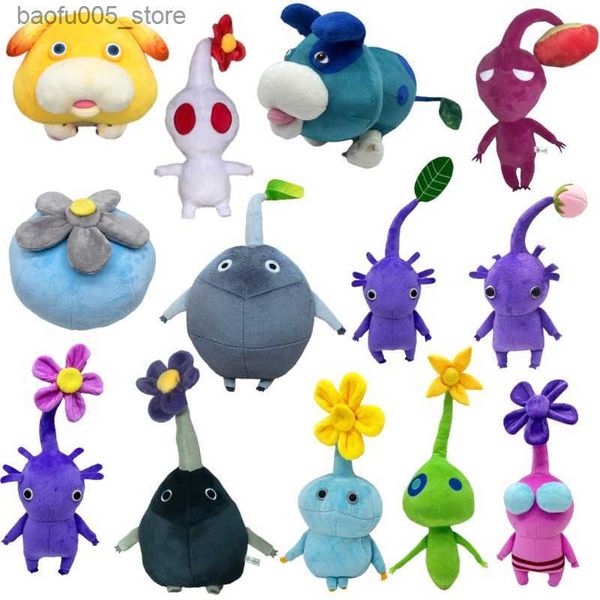 Poupées en peluche 1/7PCS Ice Pikmin farci 4 jouets en peluche fleur bourgeon feuille en peluche poupée chambre décor dessin animé en peluche pour enfants jouet cadeaux d'anniversaire Q230913