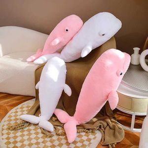 Poupées en peluche 1 morceau de 70/100 cm de baleine de baleine en peluche jet de lancement d'oreiller poupée utilisée comme cadeau confortable pour le sommeil des enfants J240410