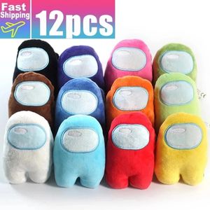 Poupées en peluche 10-12 pièces/sac jouets en peluche doux 10 cm parmi nous jeu jouet avec musique Kawaii poupée en peluche Festival Gi 231030