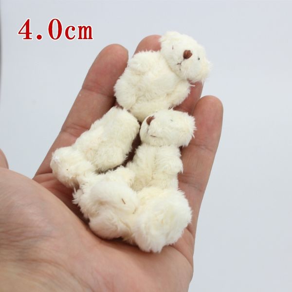 Muñecos de peluche 100 Uds Mini oso de peluche articulado 4,5 cm caja de boda de peluche accesorios para el cabello decoración muñeca 230621