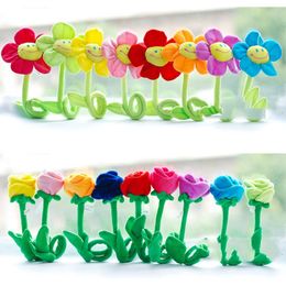 Pluche poppen 10 stks gordijn accessoires huizen decoratie schattige glimlach cartoon zonnebloem rose pluche speelgoed kerst valentijnsdag cadeau 230523