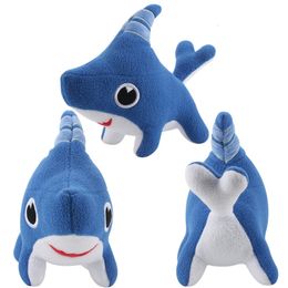 Pluche poppen 11 inch haaienhond pluche speelgoedhaaienhond gevulde dieren blauwe haai knuffels plushies voor babyjongens meisjes kind verjaardag cadeau 230303