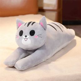 Poux en peluche 120 cm super doux pour chat allongé Cat Plux Pouffure en peluche Carton Animal Cat Jouet Coutre Pie