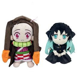 Pluche poppen 12 stuks Anime Demon Slayer pluche pop Nezuko Kamado pluche pop Kawaii speelgoed Tokitou Muichirou Cosplay gevuld kussen kindercadeau 230918