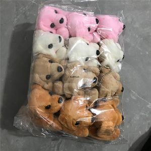 Muñecas de felpa 12pcs/lote 6 cm Dog del llavero de peluche de peluche Doll 230921