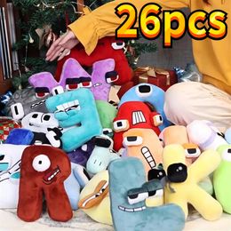 Poupées en peluche 13 pièces / ensemble lettres anglaises Alphabet Lore peluche Anime poupée Kawaii jouets en peluche enfants illumination Montessori noël G228P