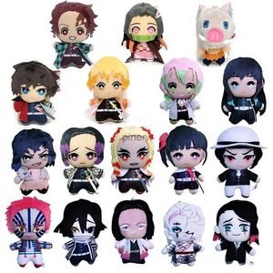 Poupées en peluche 15 cm Japon Anime Demon Slayer Akaza Rui Iguro Obanai Tanjirou Kamado Nezuko Agatsuma Zenitsu Jouets en Peluche Poupée Cadeau