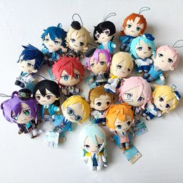 Plush -poppen 16 cm 18 cm ensemble sterren Doll Sakuma Ritsu Sena Izumi Mika Kagehira Rei Itsuki Shuu Gevulde hanglangkinderen cadeau 230823