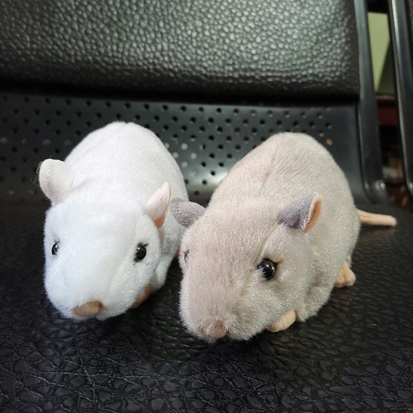 Poupées en peluche 17 Longue Vie Réelle Petite Souris Blanche En Peluche Jouet Réaliste Gris Souris Animaux En Peluche Jouets Réaliste Rat Jouet Cadeaux Pour Enfants Animaux 230711