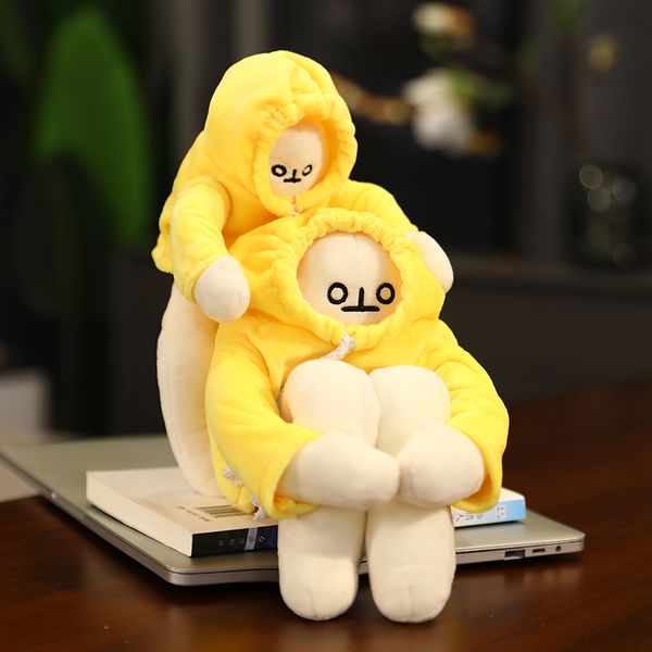 Poux en peluche 1836cm woongjang en peluche de banane jaune jouet drôle corée somnolent soft enfants bébé cadeau d'anniversaire 230427