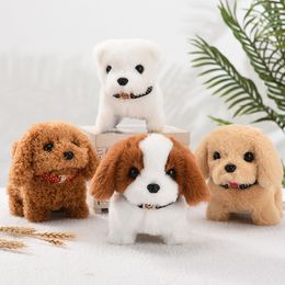 Plush -poppen 18 cm perro Peluche robot puppy pluche speelgoed interactief schattige honden robot grappig kwispelende verjaardag dansende dansspeelgoed voor kind en hond 230220