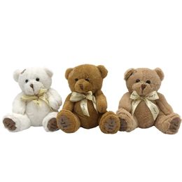 Pluche Poppen 18 Cm Gevulde Teddybeer Patch Beren Drie Kleuren Speelgoed Cadeau Voor Meisje Speelgoed Jongen Huwelijksgeschenken 231211