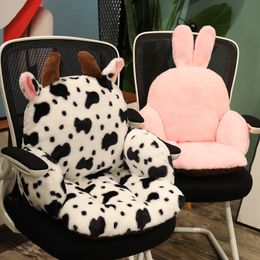 Poupées en peluche 1 PC 2 Tailles Sof Vache Oreiller Animal Coussin De Siège En Peluche Canapé Intérieur Étage Maison Chaise Décor Hiver Enfants Filles Cadeau 230525