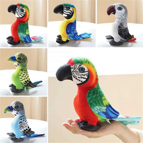 Muñecos de peluche 1 pieza 20 cm Kawaii loro juguetes de peluche simulación suave Psittacidae guacamayo juguete de peluche lindos animales salvajes pájaros muñecas niños regalo