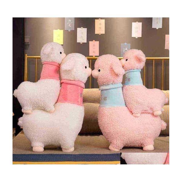 Poupées En Peluche 1Pc 5070100Cm Alpaga Coussin Câliner Mouton En Peluche Lama Pop Animal Jouet Pour Enfants Doux Oreiller Maison Bébé Cadeau D'anniversaire J2207 Dhdzv