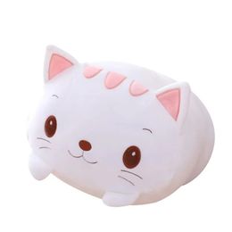 Poupées en peluche 1pcs 20cm chat blanc jouet peluche animal doux doux dessin animé poupée oreiller cadeau d'anniversaire coussin mignon Kawaii Plushie 231124